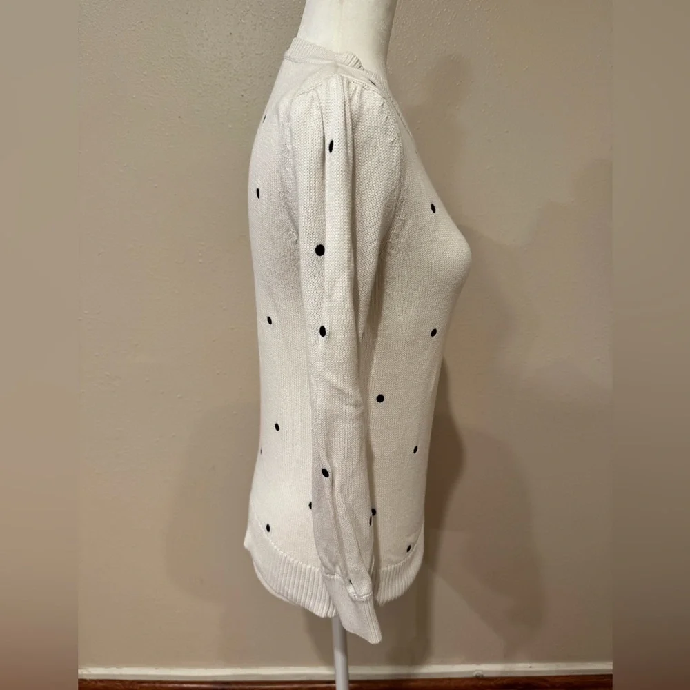 Boden Polka Dot Cream Sweater 100% Cotton - Picture 5 of 7